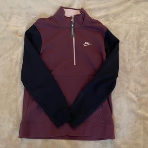 Nike 1/2 Zip Sweatshirt :: Large :: Maroon/Black